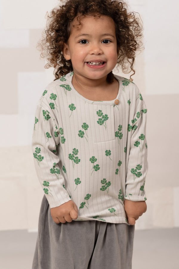 T-shirt Orso Rib ML gris trèfles