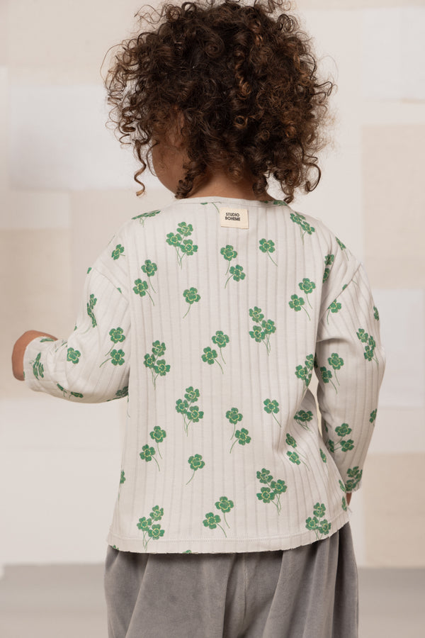 T-shirt Orso Rib ML gris trèfles