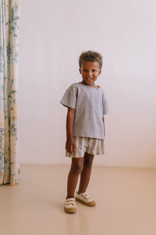 Short Milo Rayures bleues Gold