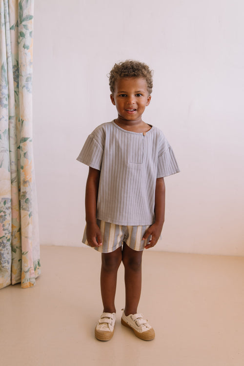 Short Milo Rayures bleues Gold