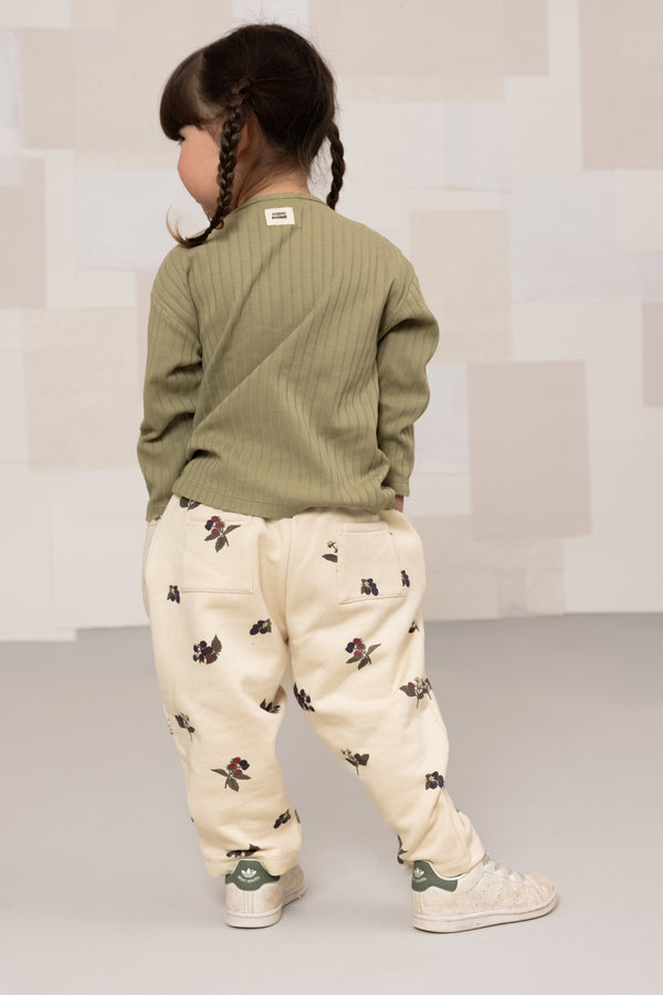 T-shirt Orso Rib ML Vert aloe