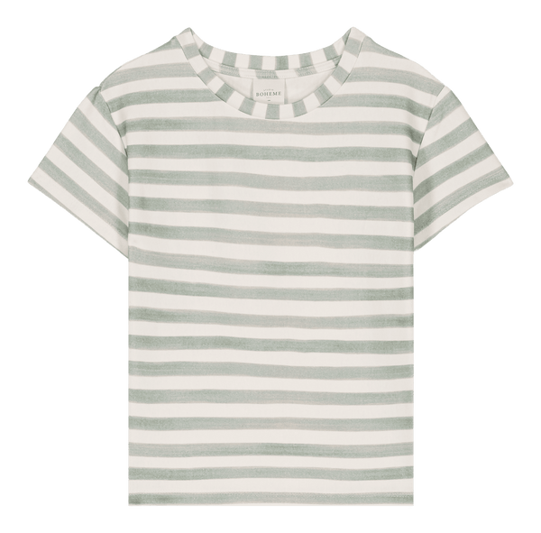 T-shirt Jersey Essential Green stripes