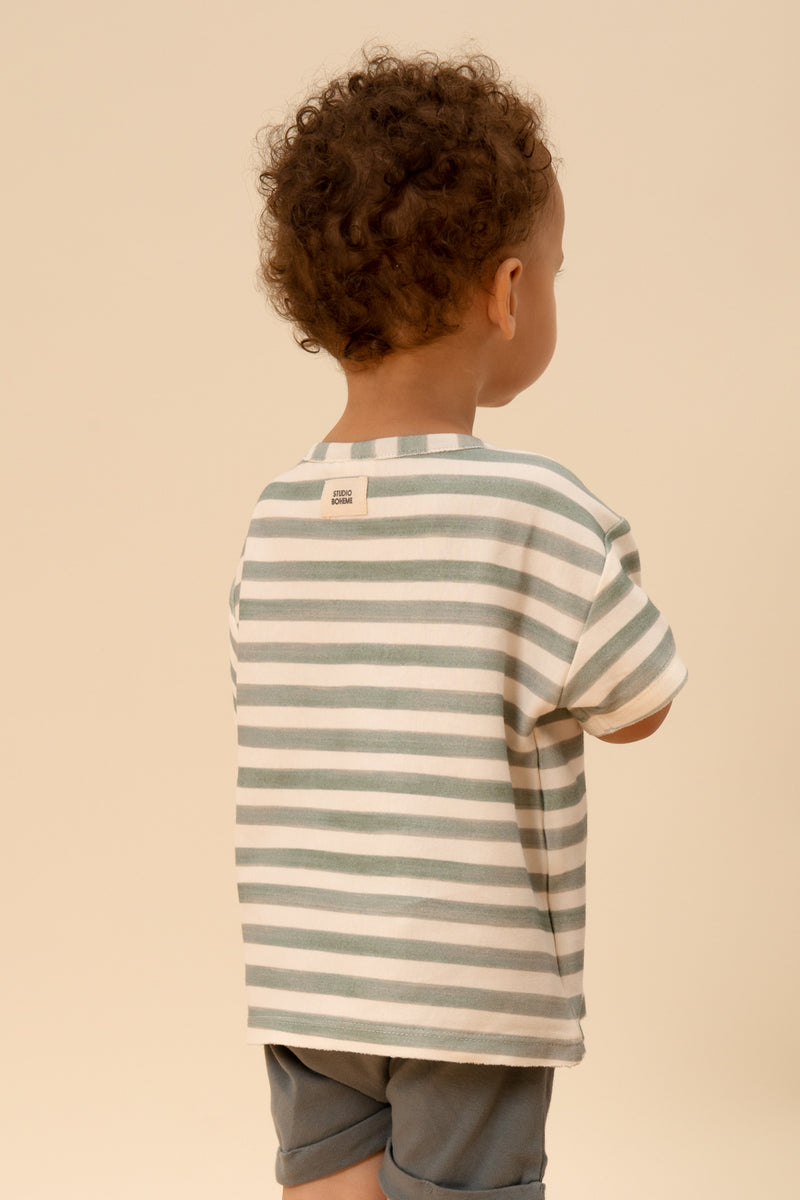 T-shirt Orso Jersey Green Stripes