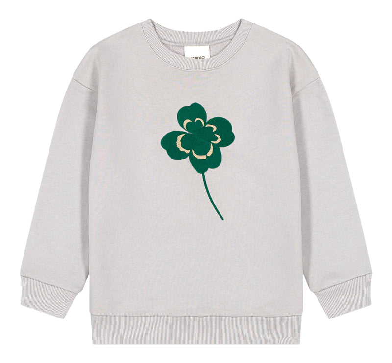Sweat-shirt Bart Gris trèfle brodé